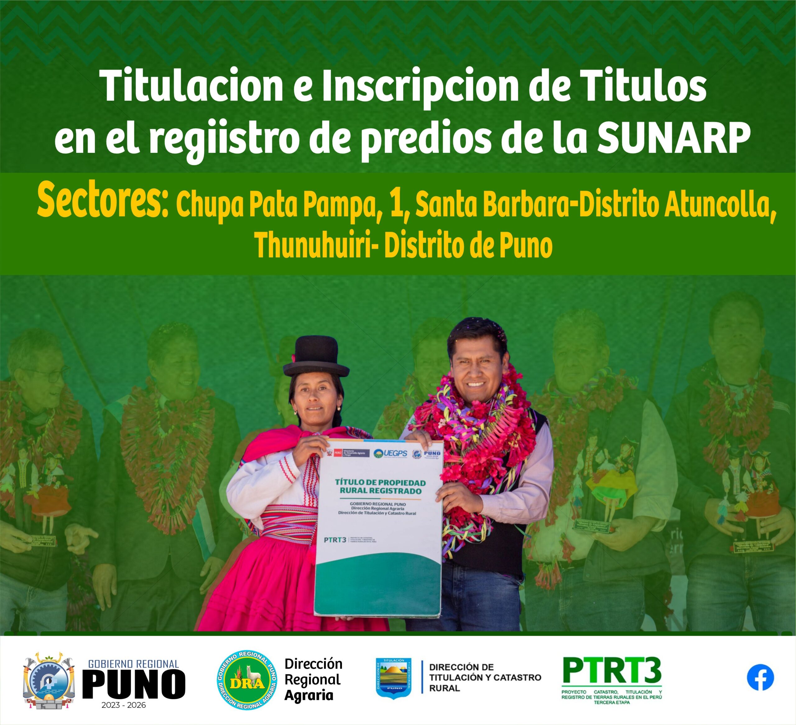 SECTORES BENEFICIARIOS CON TITULOS DE PROPIEDAD RURAL