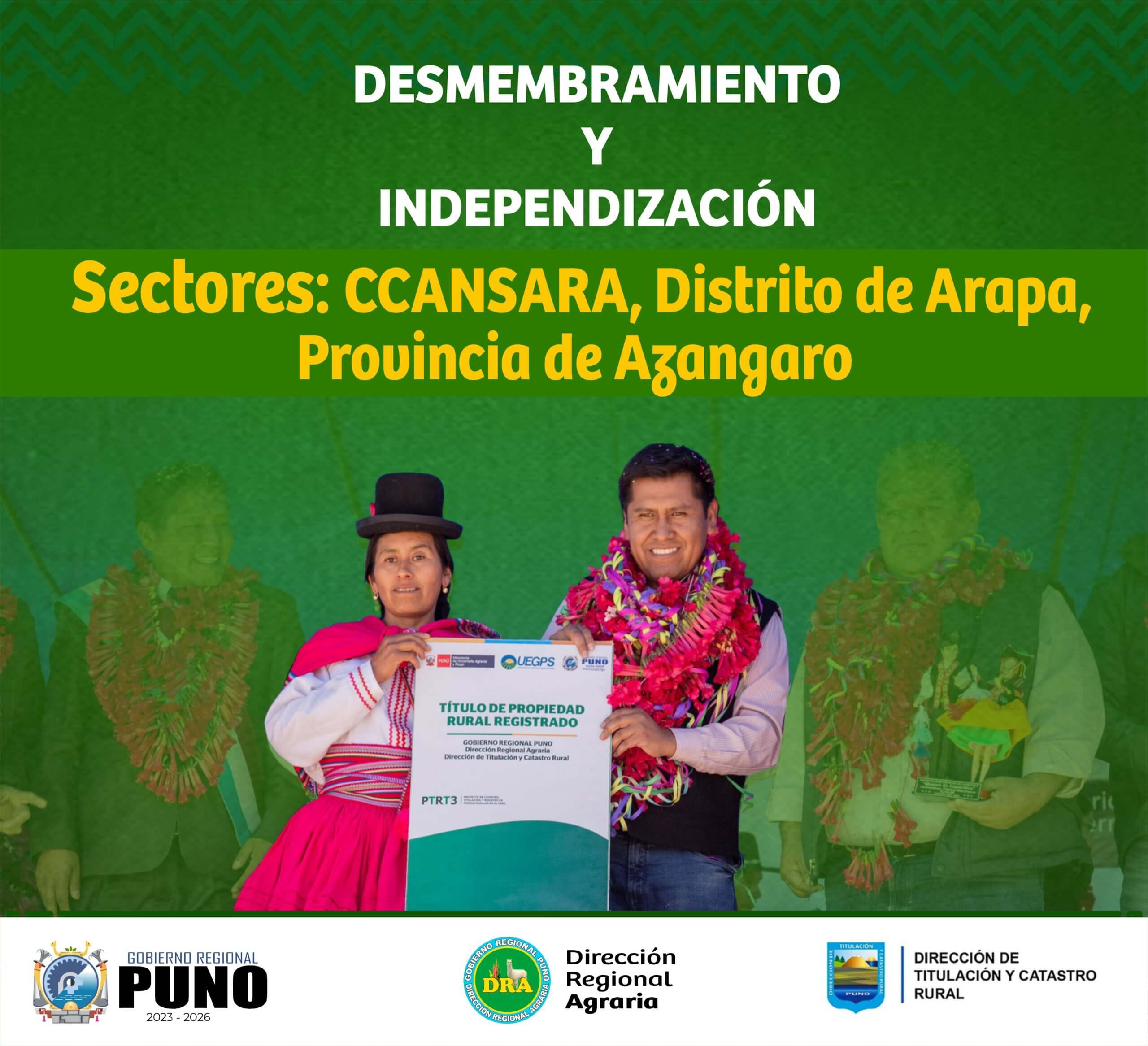 NOTIFICACION DE RESOLUCION DIRECTORAL DE DESMENBRAMIENTO