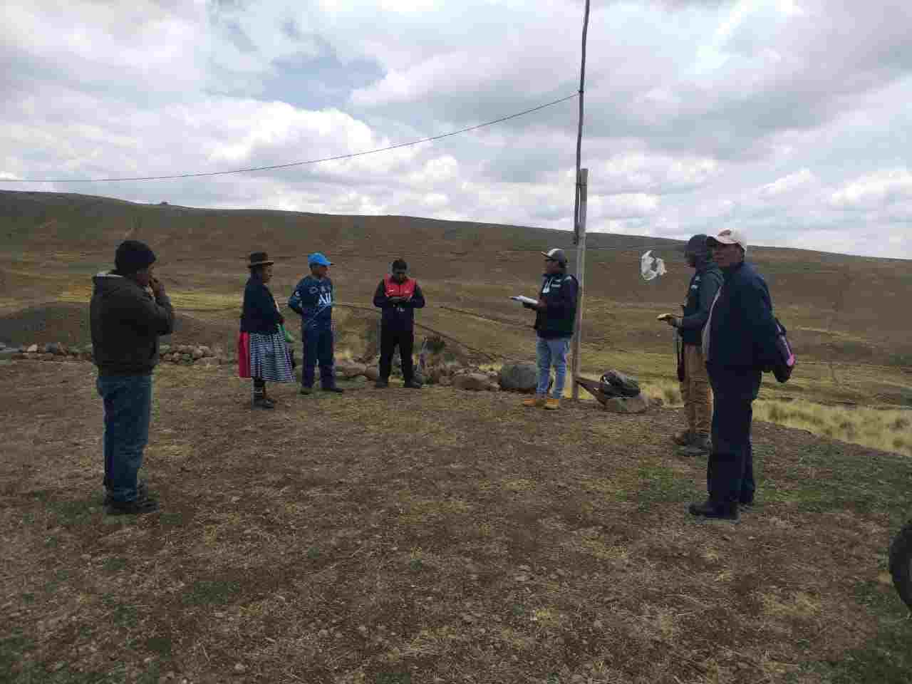 REALIZAN INSPECCION OCULAR DE CAMPO EN EL PREDIO “TISNAHUARAYA” DE LAMPA