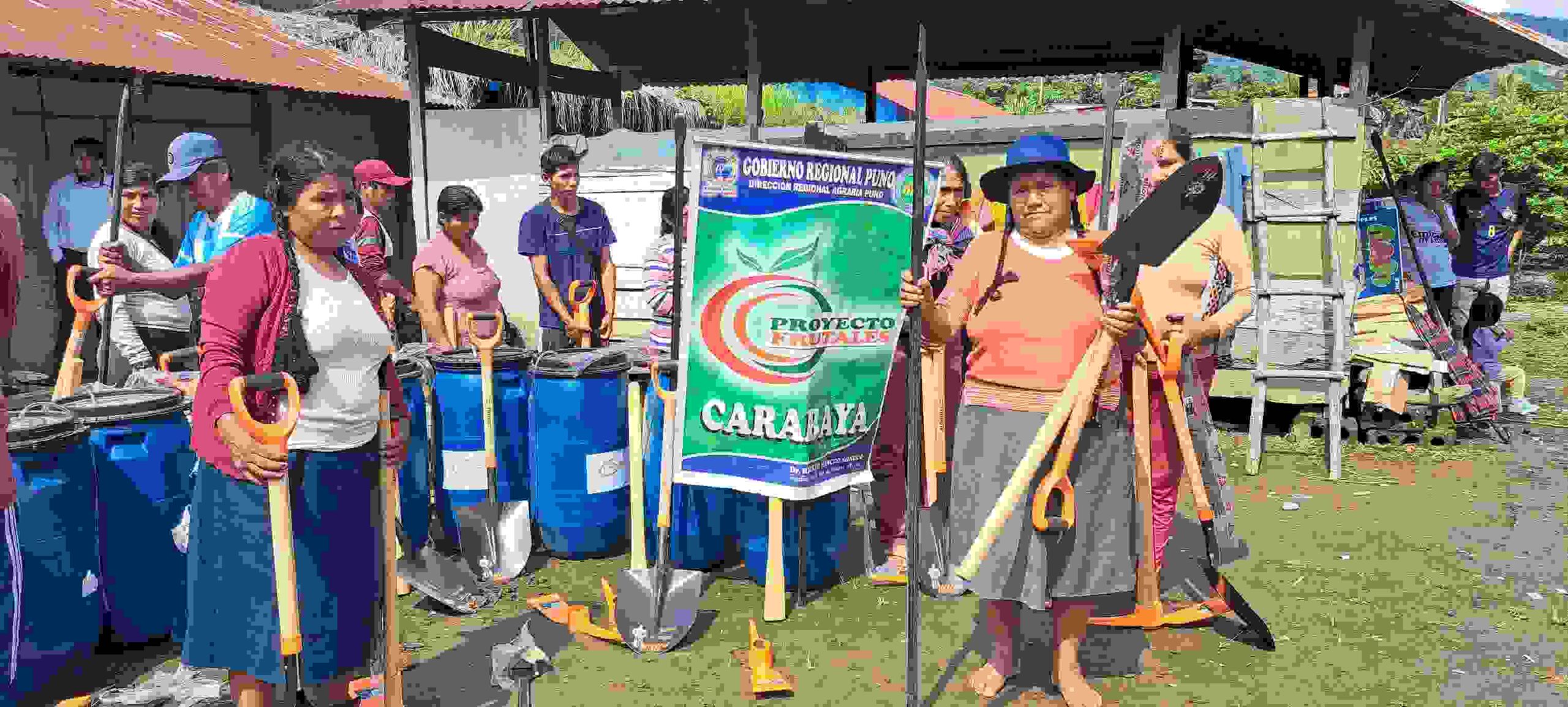 PROYECTO FRUTALES SIGUE IMPLEMANTANDO A LOS PRODUCTORES CON KITS DE HERRAMIENTAS.